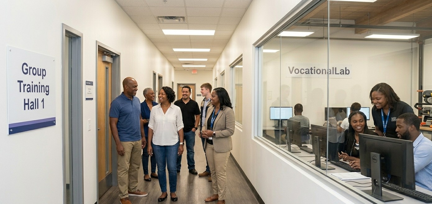 Modern training facility interior